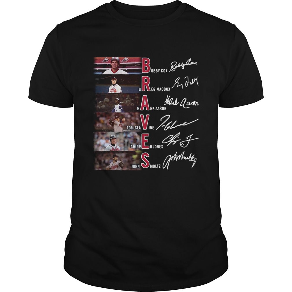 Atlanta Braves Bobby Cox Greg Maddux Hank Aaron signature shirt