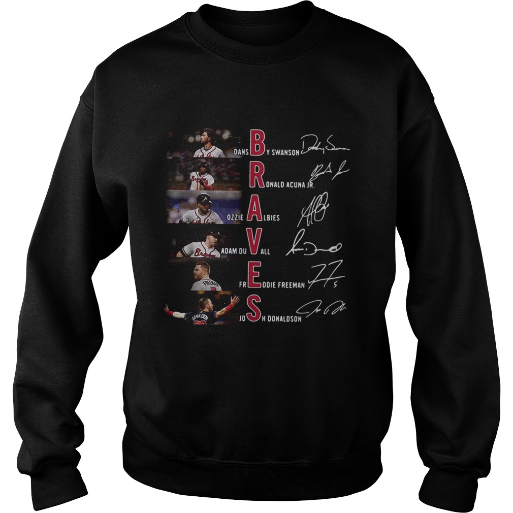 Atlanta Braves Dansby Swanson Ronald Acuna Jr Ozzie Albies signatures Sweatshirt