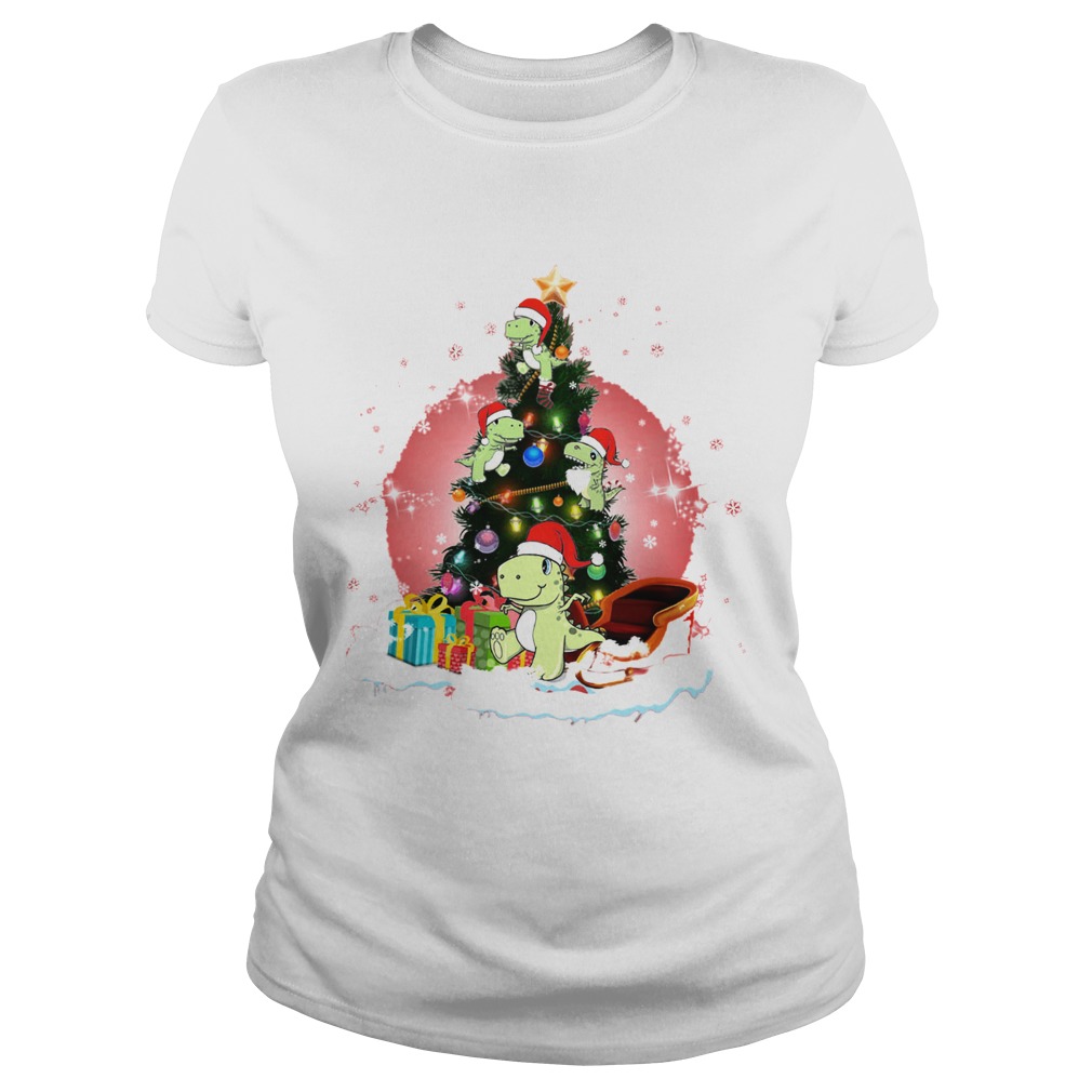 Baby Dinosaur Christmas Tree Classic Ladies