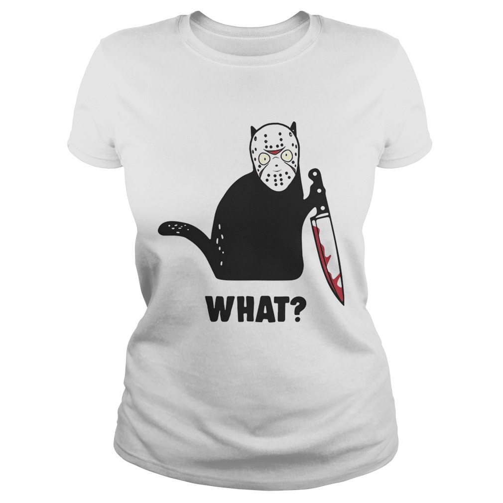 Black cat Jason Voorhees what blood knife Classic Ladies