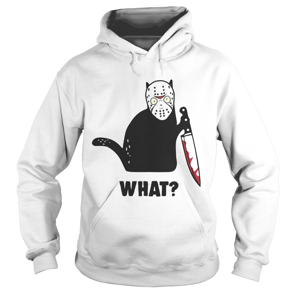 Black cat Jason Voorhees what blood knife Hoodie