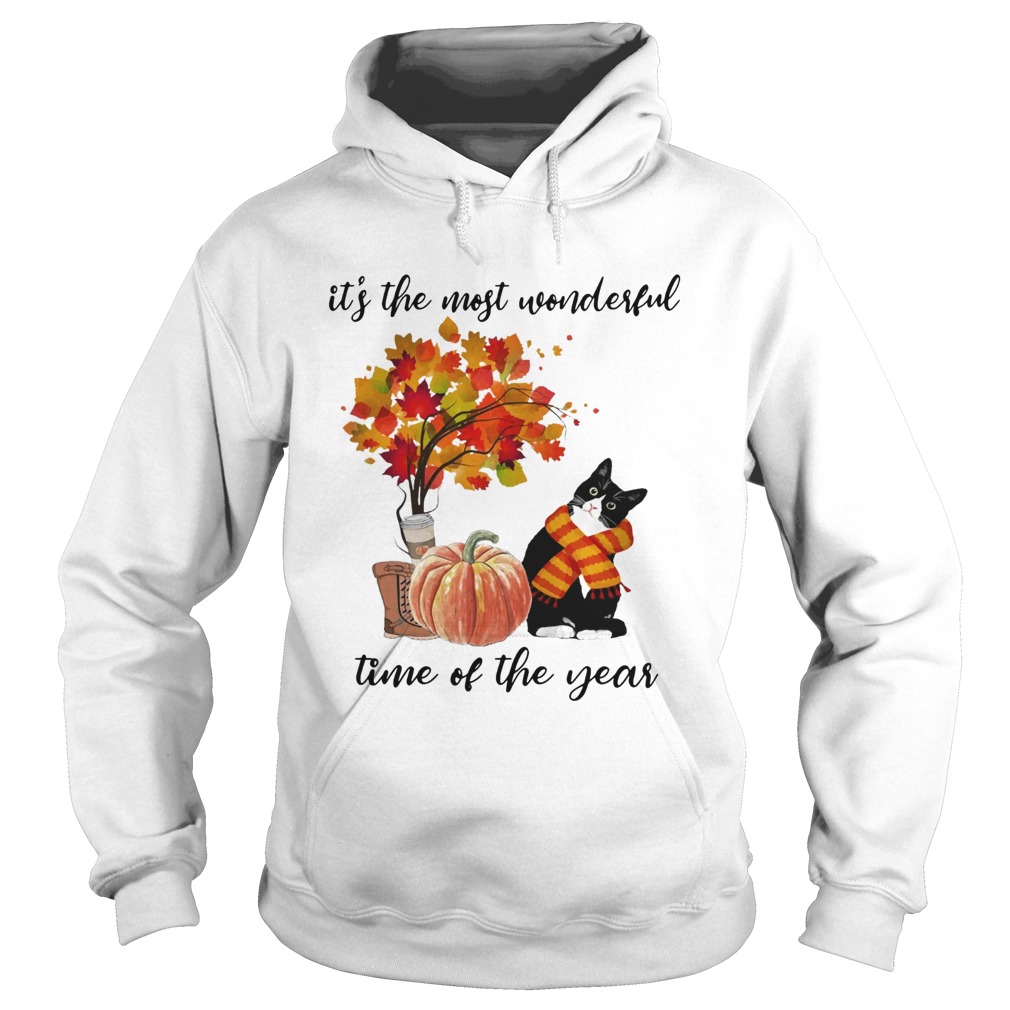 Bombay Cat Collie Its The Most Wonderful Time Of The Year Fall Autumn Maple Leaf Shirt Hoodie