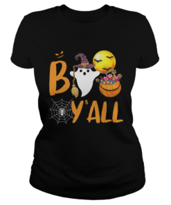 Boo Y all Happy Halloween Funny TShirt Classic Ladies