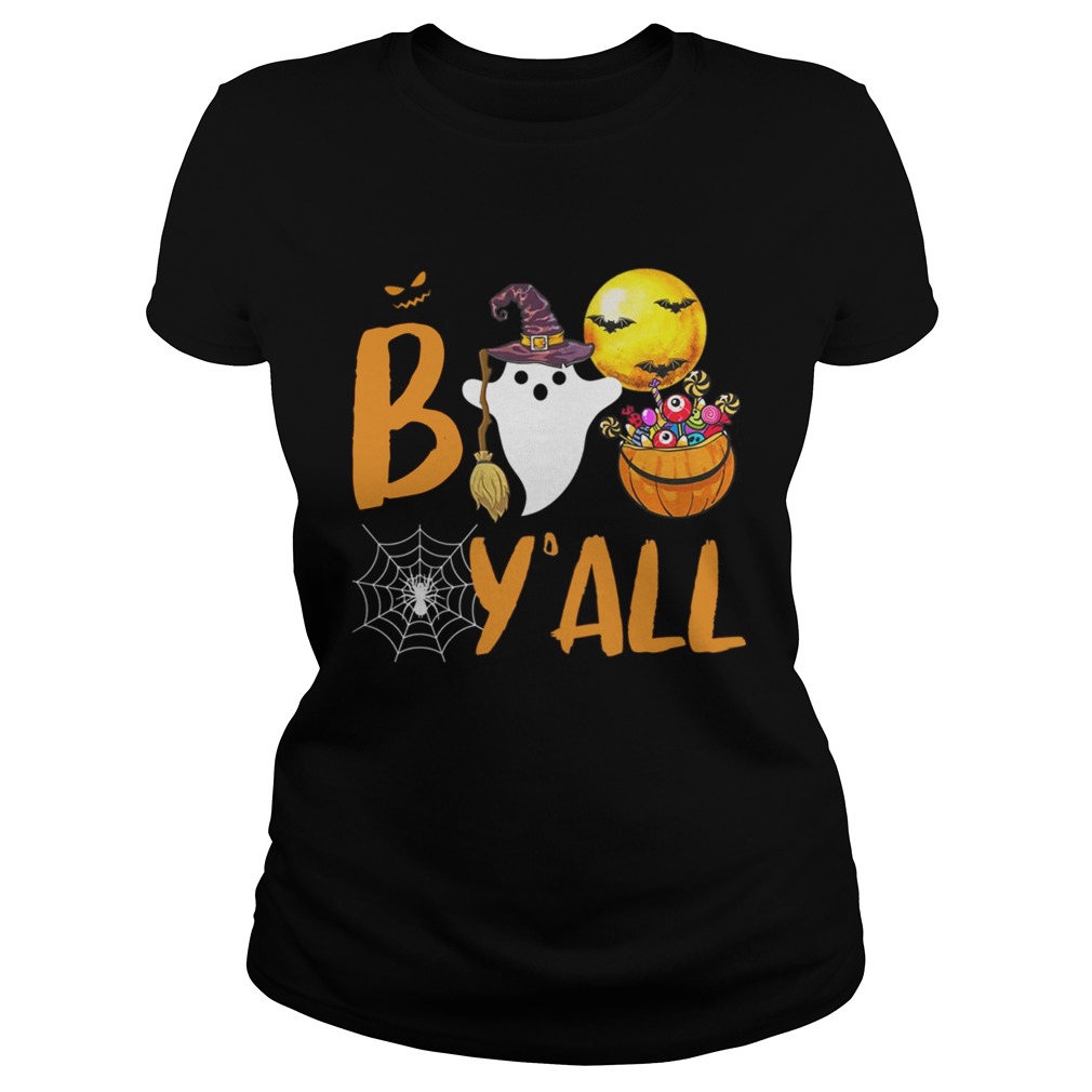 Boo Y all Happy Halloween Funny TShirt Classic Ladies