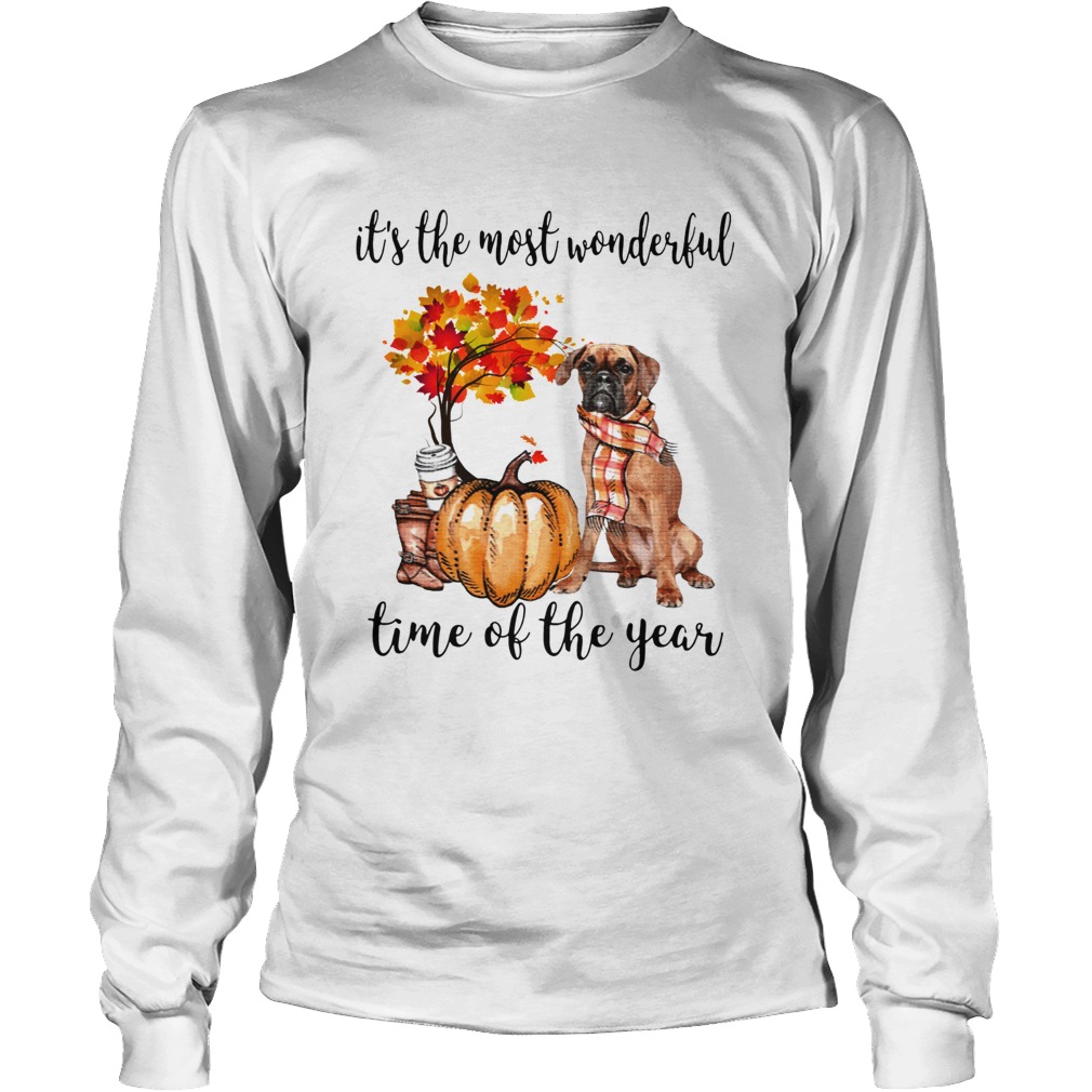 Boxer pumpkin Its the most wonderful time of the year LongSleeve