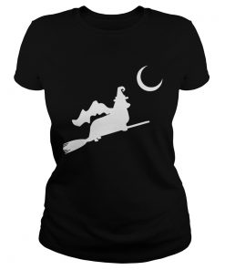 Corgi Witch Flying Silhouette  Classic Ladies