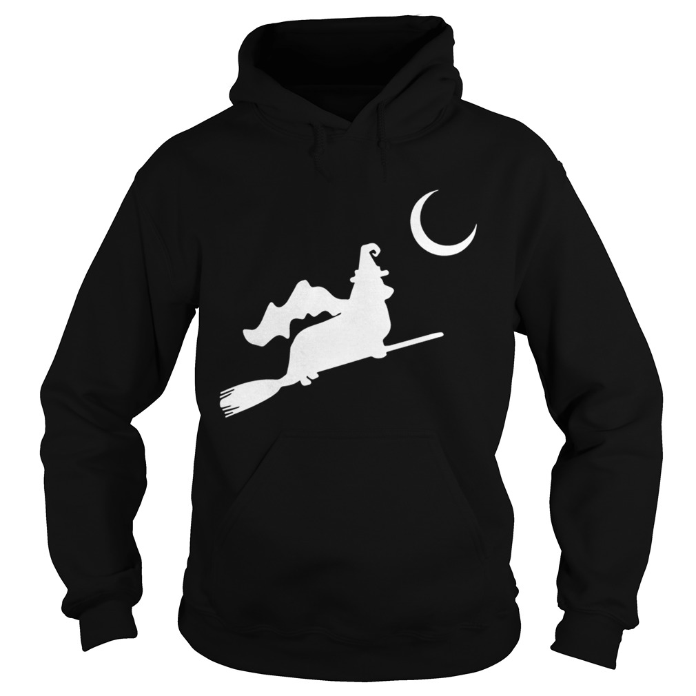 Corgi Witch Flying Silhouette Hoodie