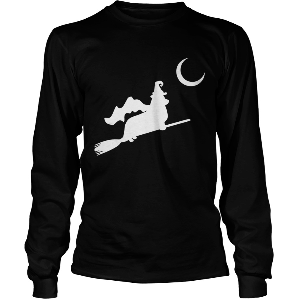 Corgi Witch Flying Silhouette LongSleeve