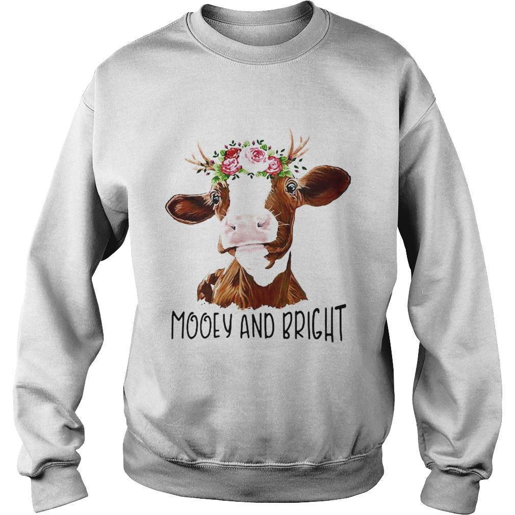 Cow flower mooey and bright Sweatshirt