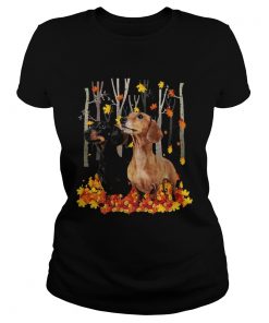 Dachshunds maple leaf forest  Classic Ladies