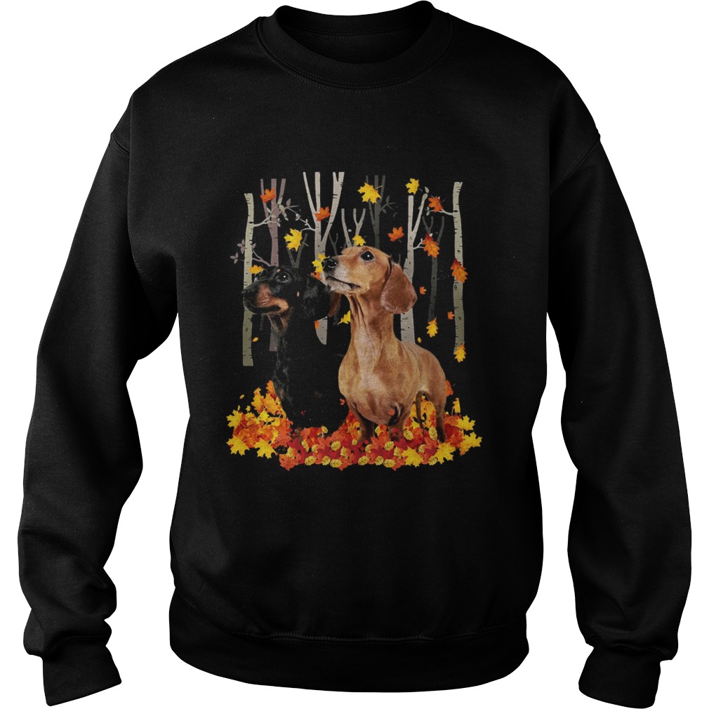 Dachshunds maple leaf forest Sweatshirt