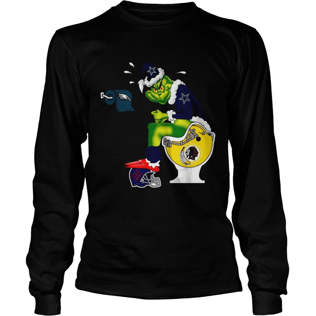 Dallas Cowboys Santa Grinch toilet LongSleeve