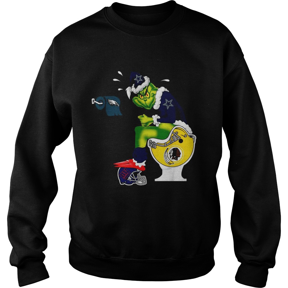 Dallas Cowboys Santa Grinch toilet Sweatshirt