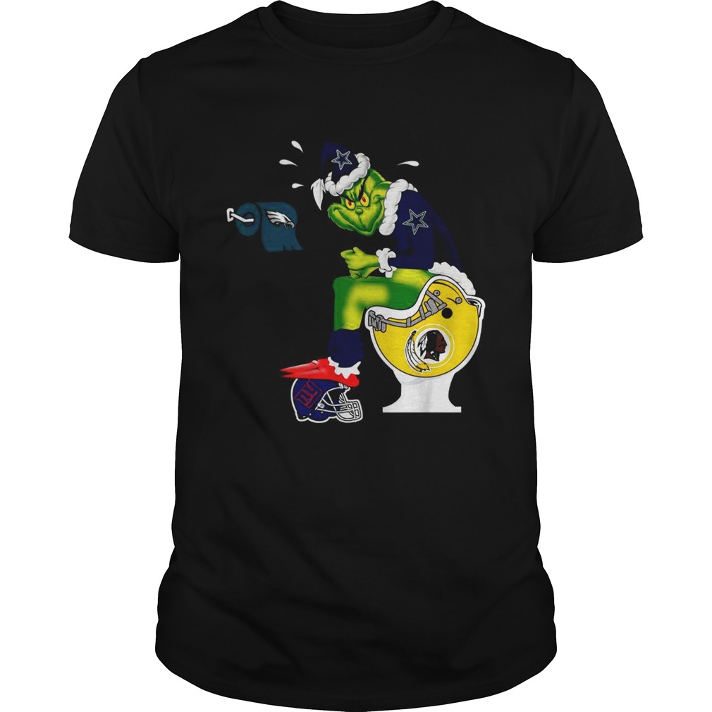 Dallas Cowboys Santa Grinch toilet shirt