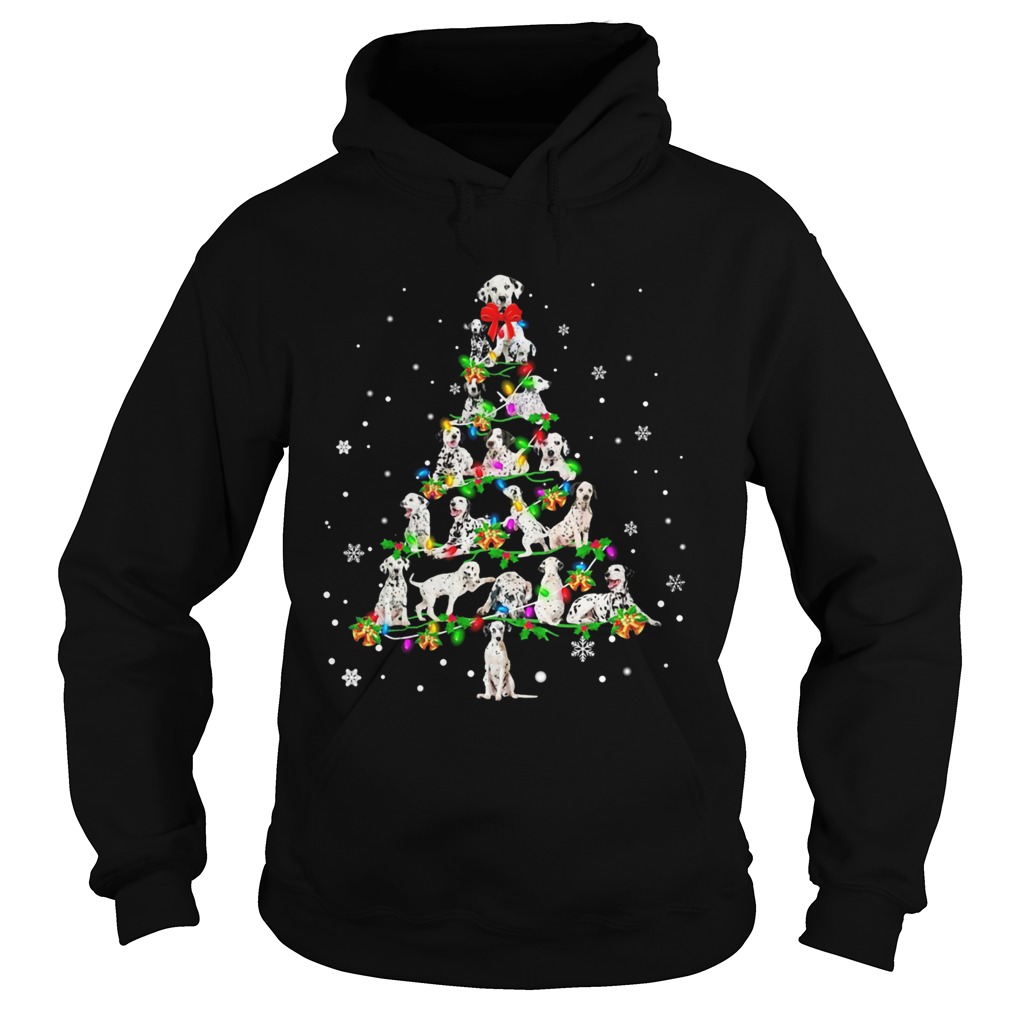 Dalmatian Light Christmas tree Hoodie