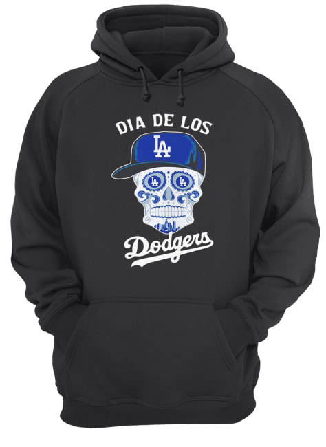 Dia De Los Dodger halloween sugar skull Unisex Hoodie