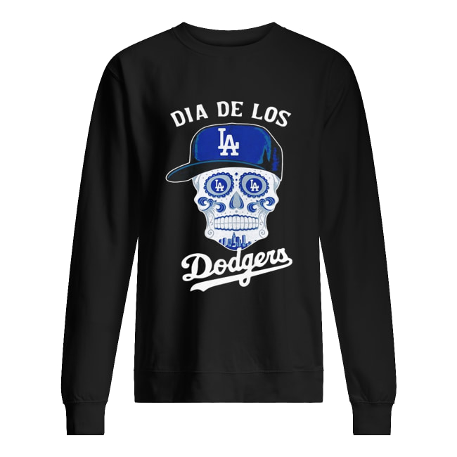 Dia De Los Dodger halloween sugar skull Unisex Sweatshirt