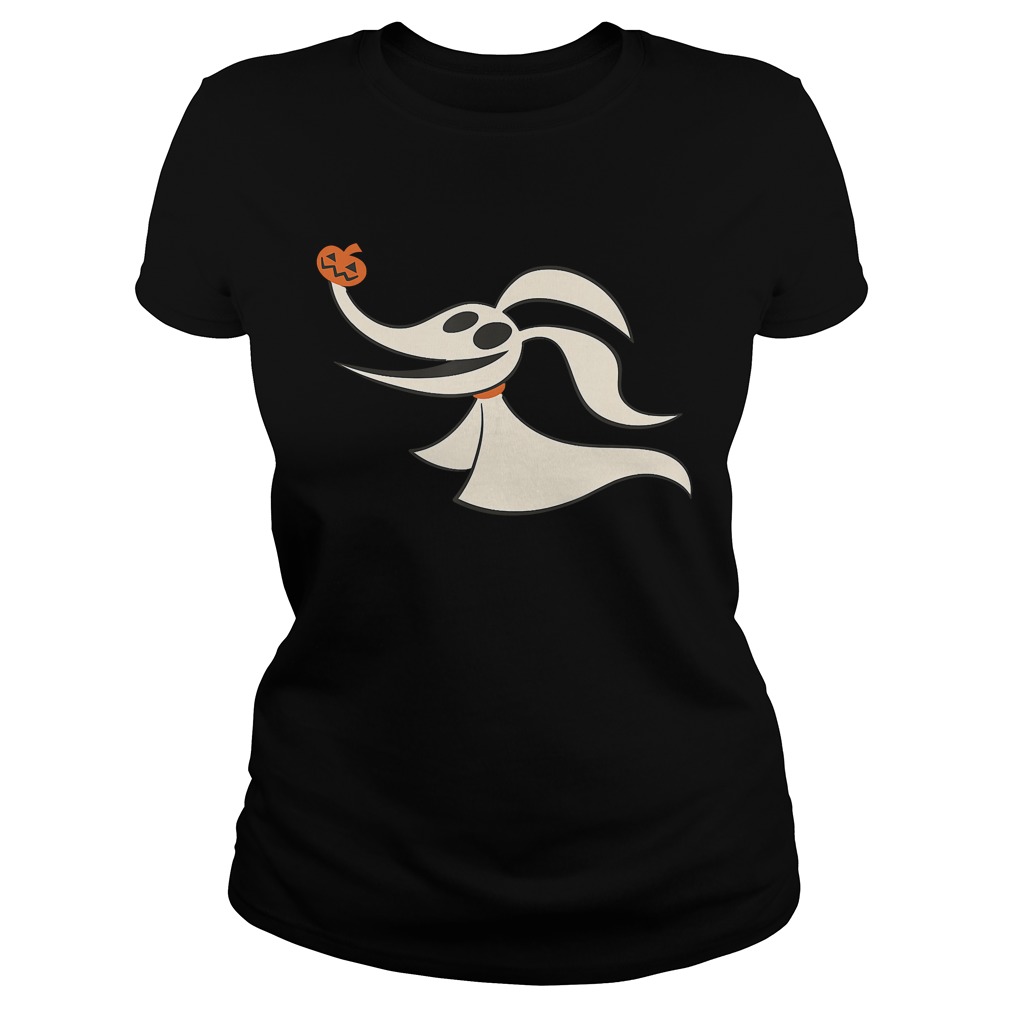 Disney Halloween Nightmare Before Christmas Zero TShirt Classic Ladies