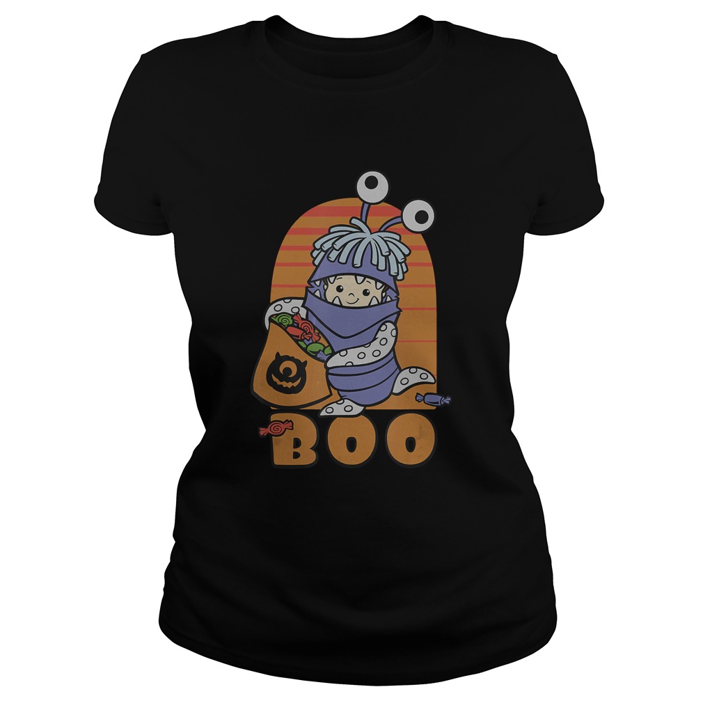 Disney PIXAR Monster Inc BOO Halloween TShirt Classic Ladies