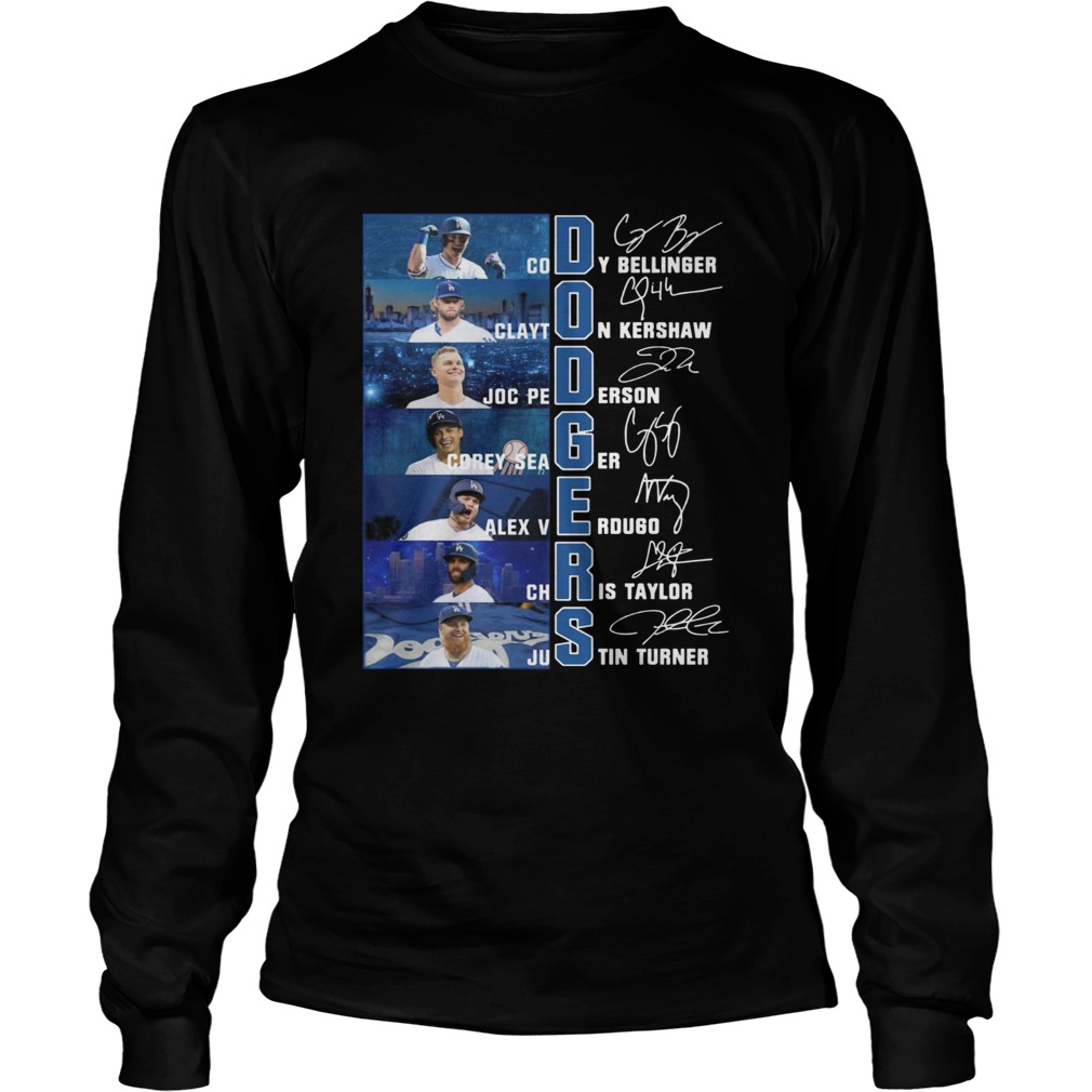 Dodgers Cody Bellinger Clayton Kershaw Joc Pederson Corey Seager Alex Verdugo Chris Taylor Justin T LongSleeve