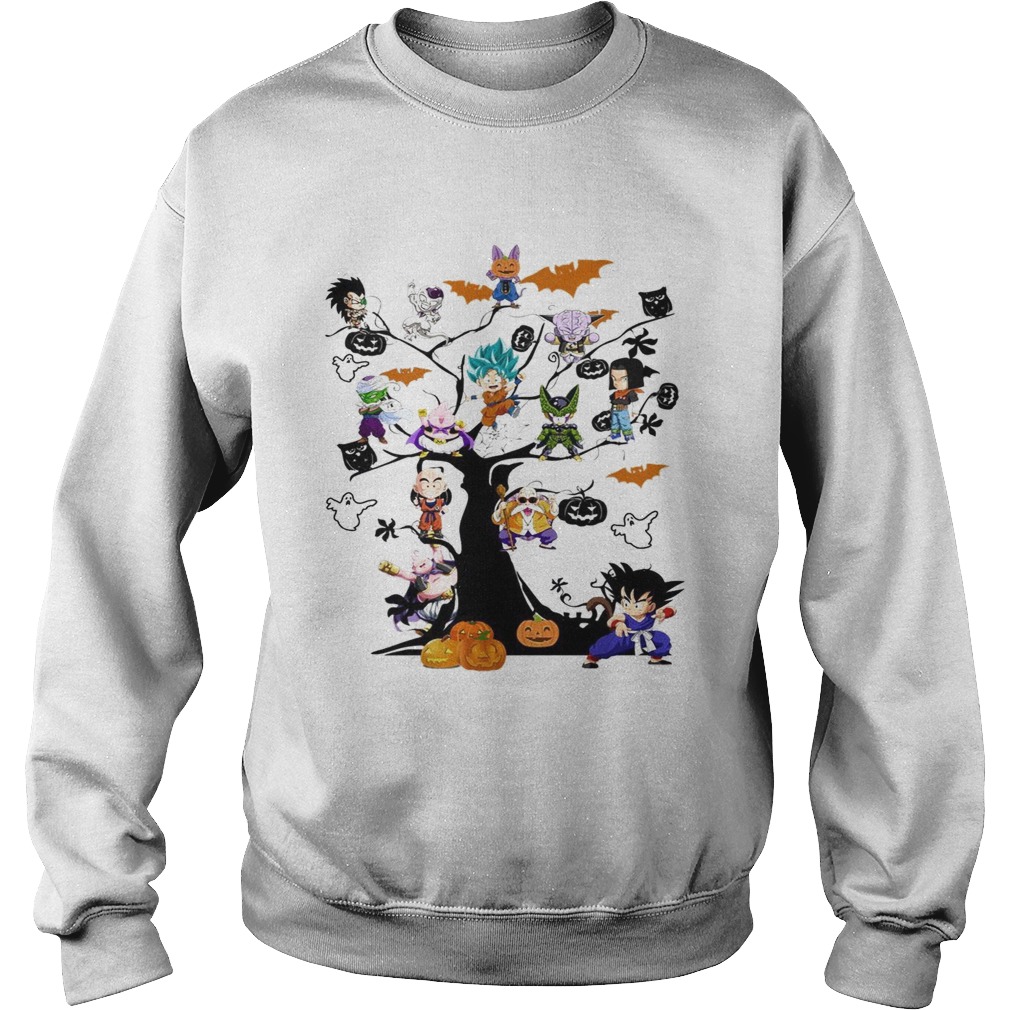 Dragon Ball Character on the tree Halloween Sweatshirt