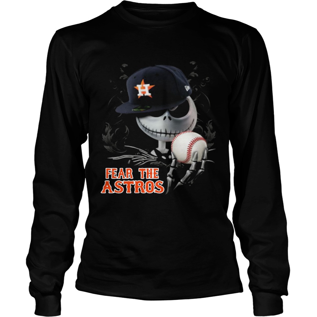 Fear the Astros Jack Skellington Ball Halloween LongSleeve