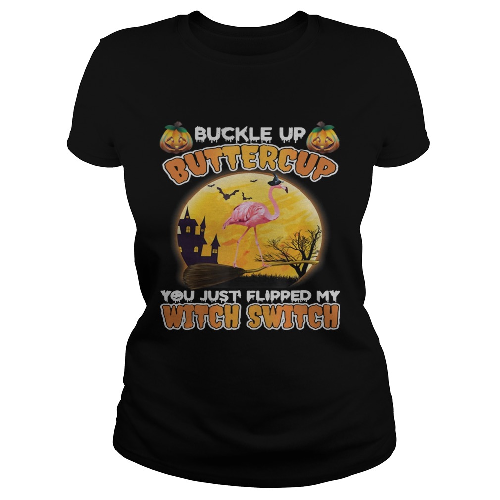 Flamingo Halloween You Just Flipped TShirt Classic Ladies