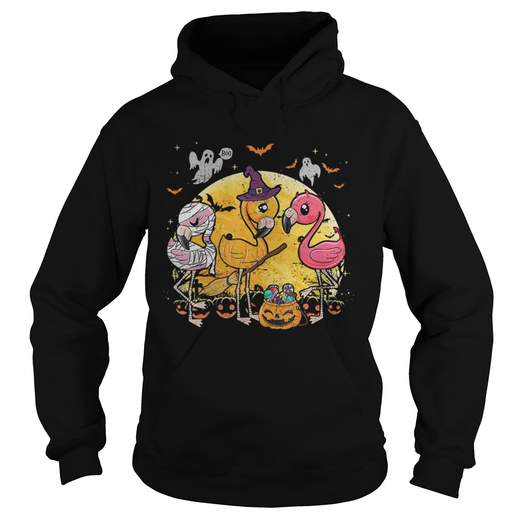 Flamingo Lover Pumpkin Flamingo Halloween TShirt Hoodie