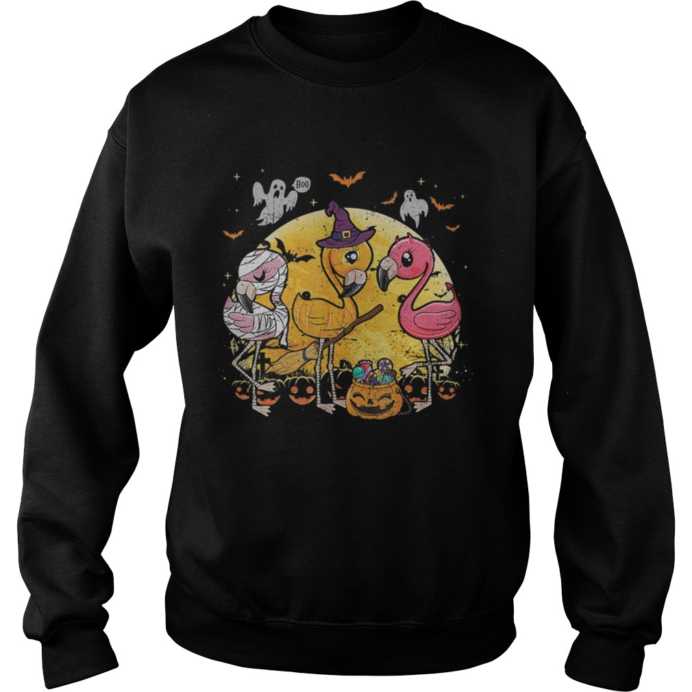 Flamingo Lover Pumpkin Flamingo Halloween TShirt Sweatshirt