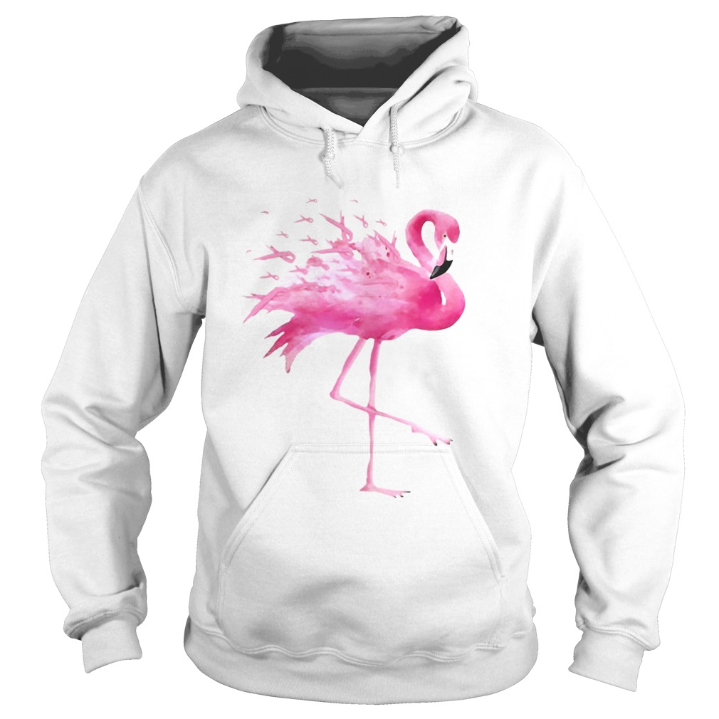 Flamingo Pink Ribbon Breast Cancer Awareness Hoodie