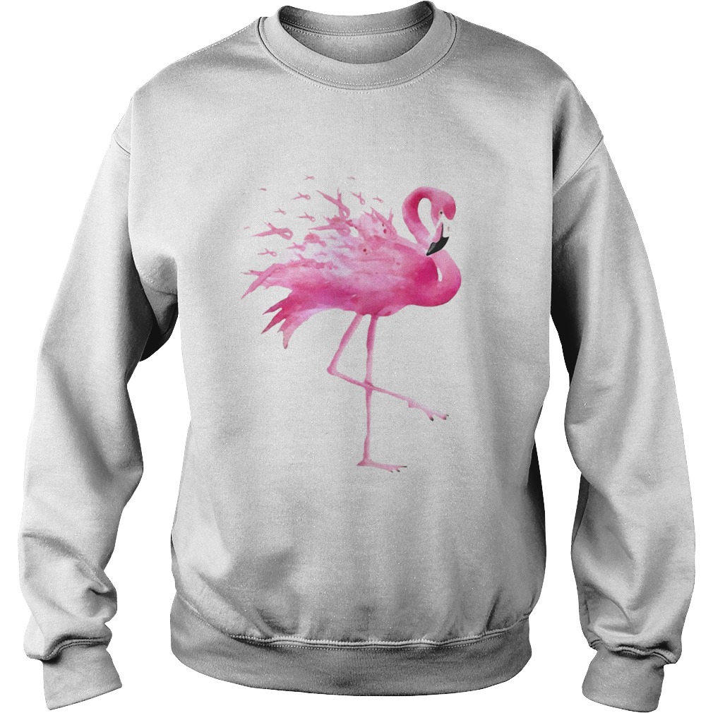 Flamingo Pink Ribbon Breast Cancer Awareness Sweatshirt