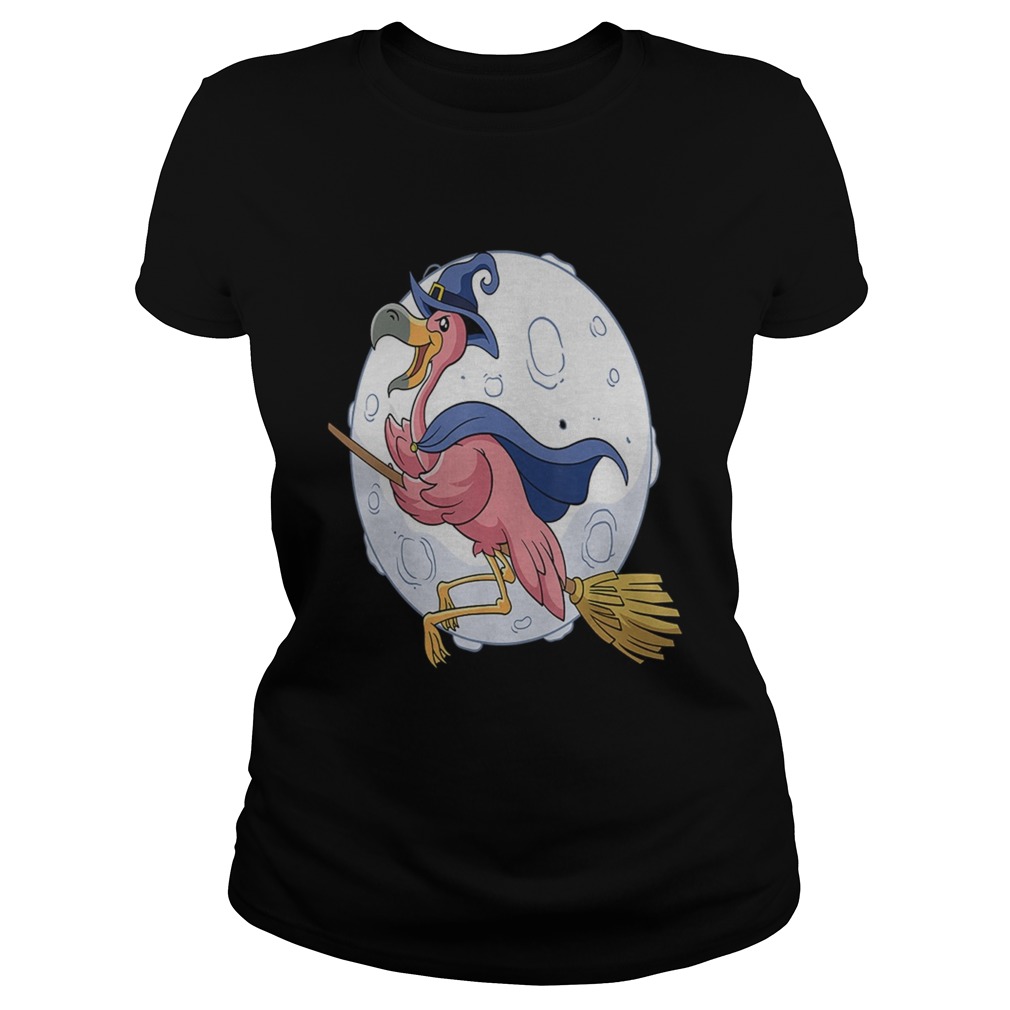 Flamingo Witche Funny Halloween Flamingo TShirt Classic Ladies