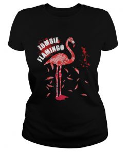 Flamingo Zombie Flamingo Halloween Bird TShirt Classic Ladies