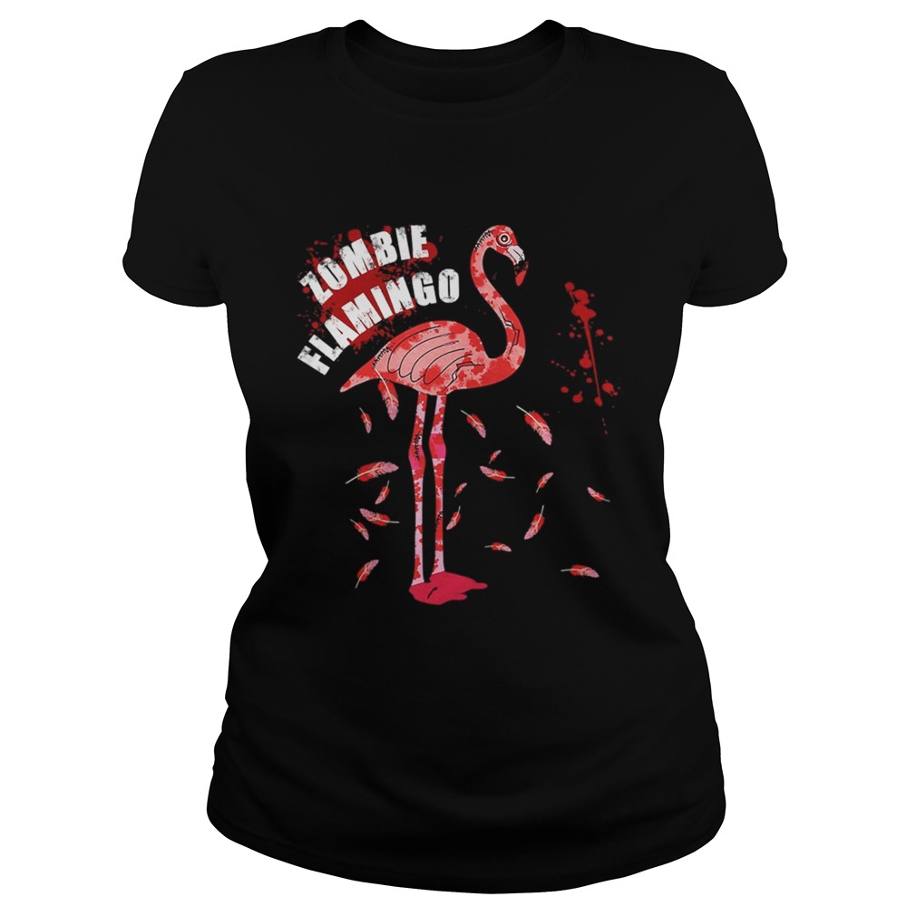 Flamingo Zombie Flamingo Halloween Bird TShirt Classic Ladies