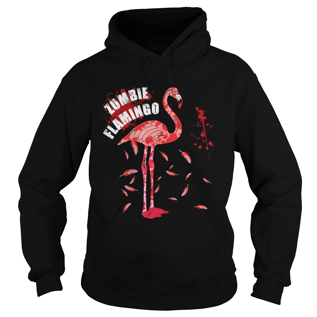 Flamingo Zombie Flamingo Halloween Bird TShirt Hoodie