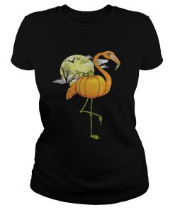 Flamingoween Cool Halloween Flamingo Bird TShirt Classic Ladies