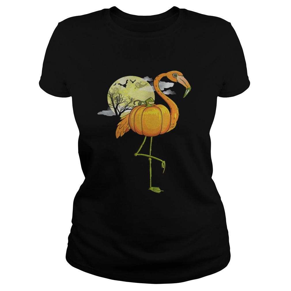 Flamingoween Cool Halloween Flamingo Bird TShirt Classic Ladies