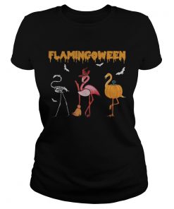 Flamingoween FlamingoHalloween Flamingo TShirt Classic Ladies