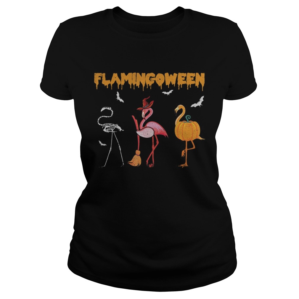 Flamingoween FlamingoHalloween Flamingo TShirt Classic Ladies