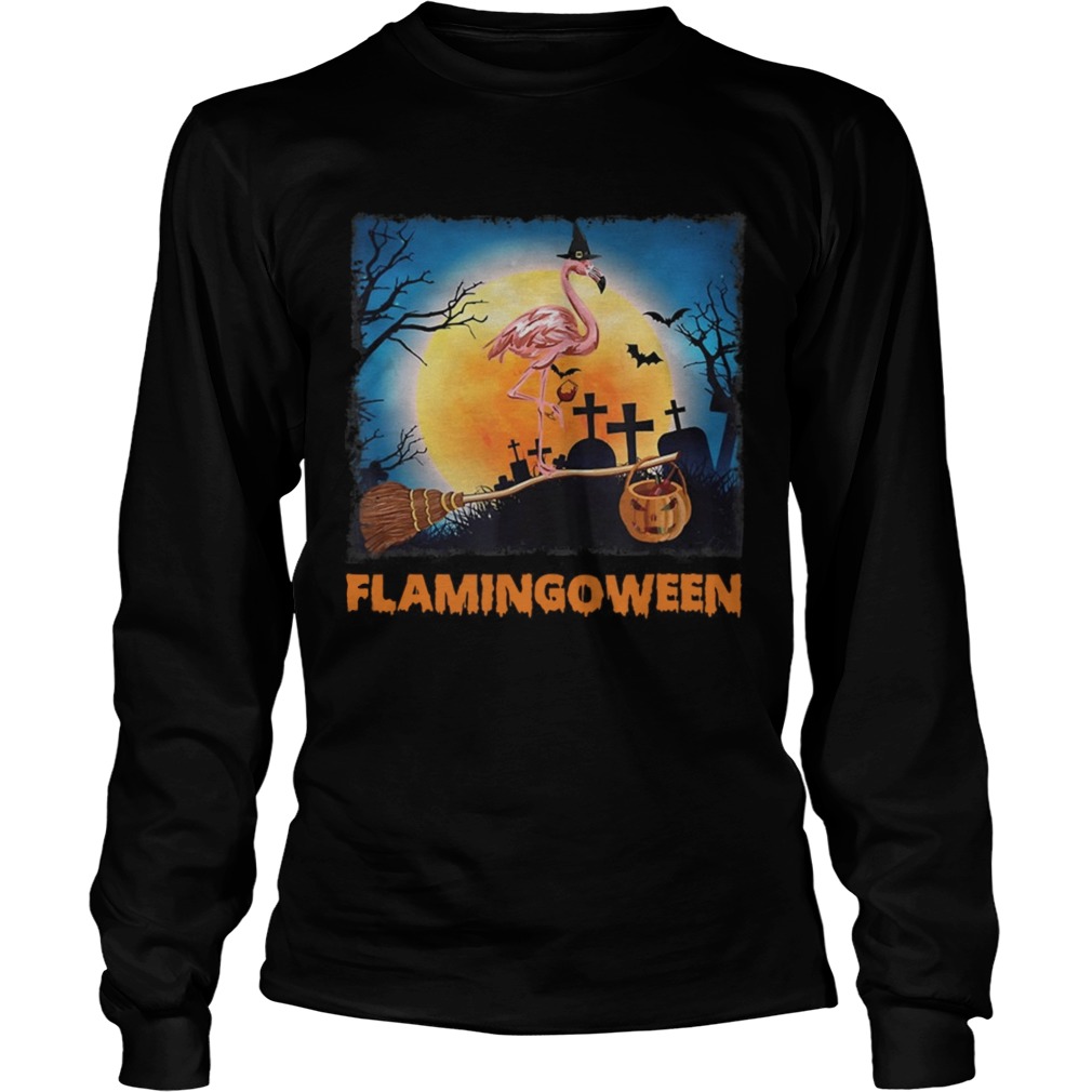 Flamingoween Funny Flamingos Halloween Shirt LongSleeve