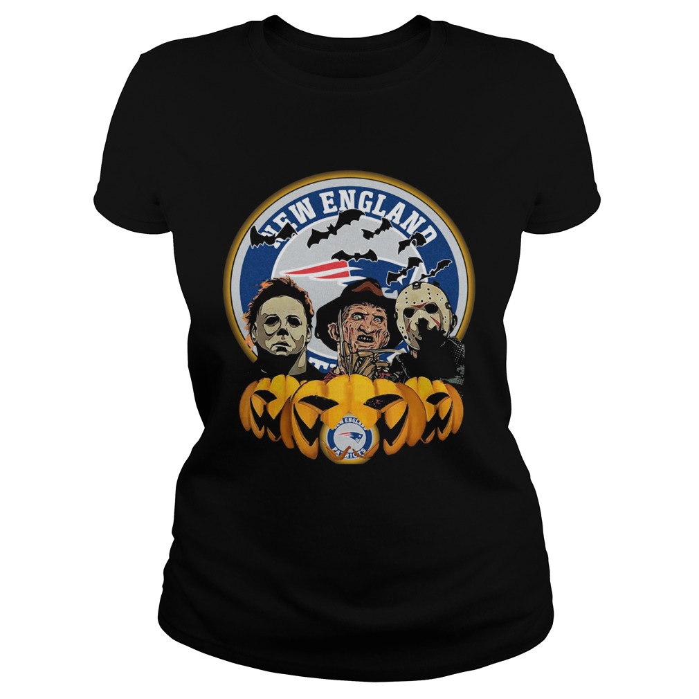 Freddy Krueger Michael Myers Jason Voorhees Pumpkin New England Patriots Classic Ladies