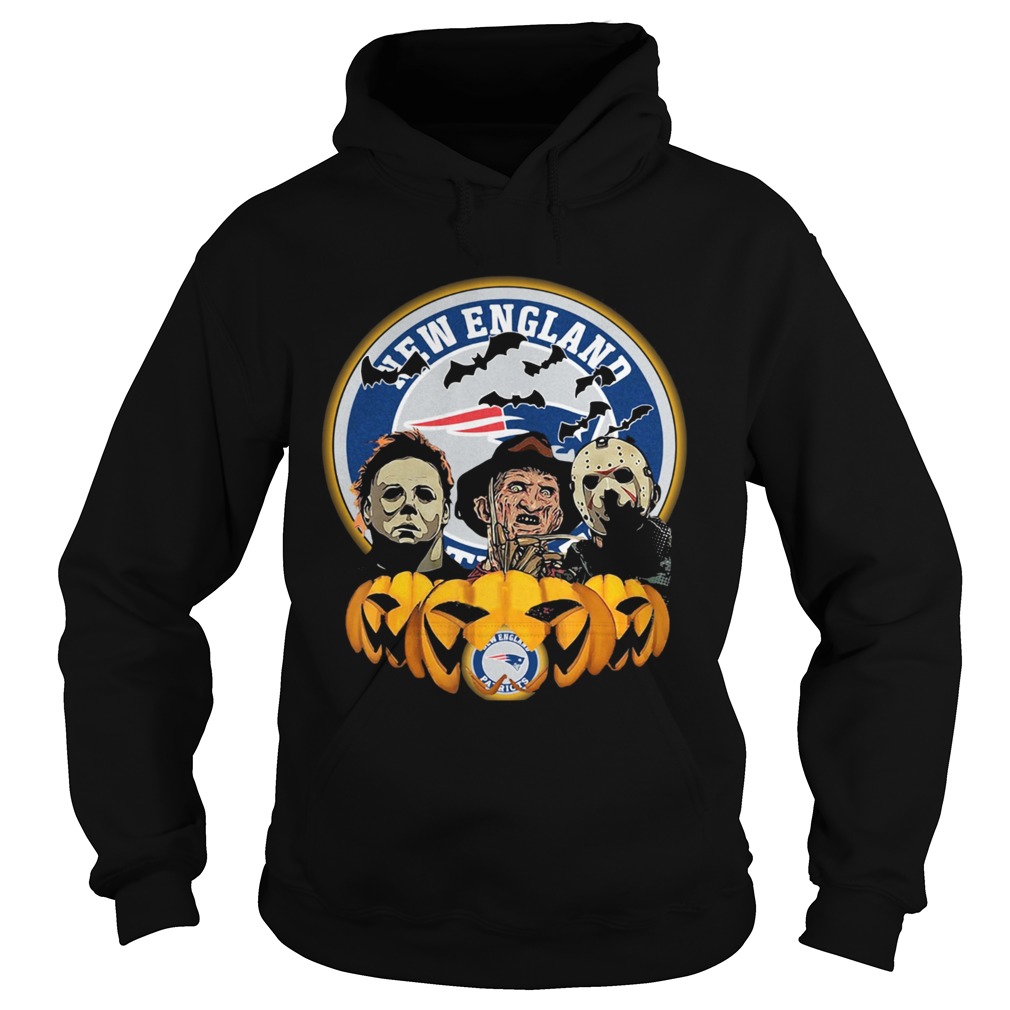 Freddy Krueger Michael Myers Jason Voorhees Pumpkin New England Patriots Hoodie