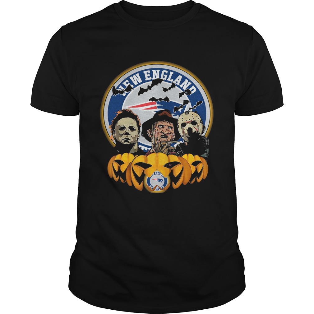 Freddy Krueger Michael Myers Jason Voorhees Pumpkin New England Patriots shirt