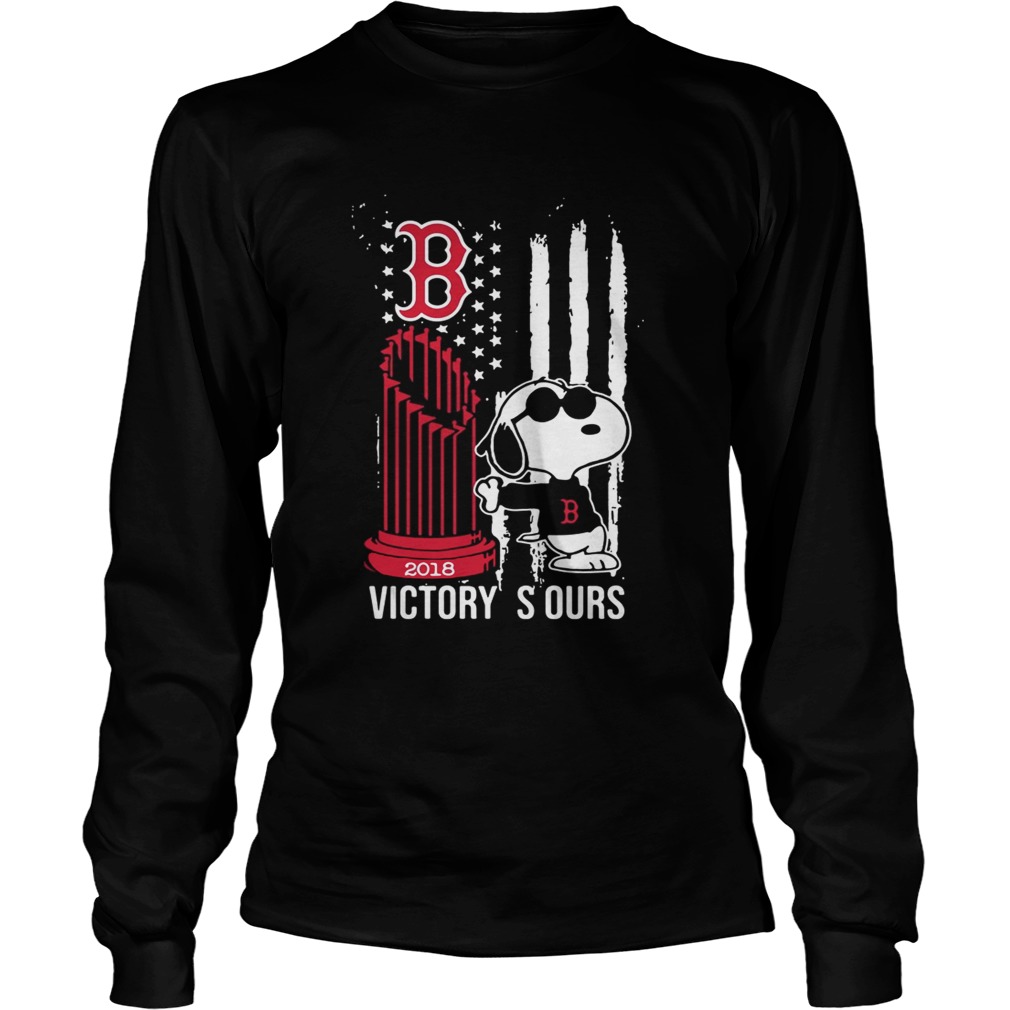 Get Now Victory Is Ours 2018 Snoopy Boston Red Sox LongSleeve