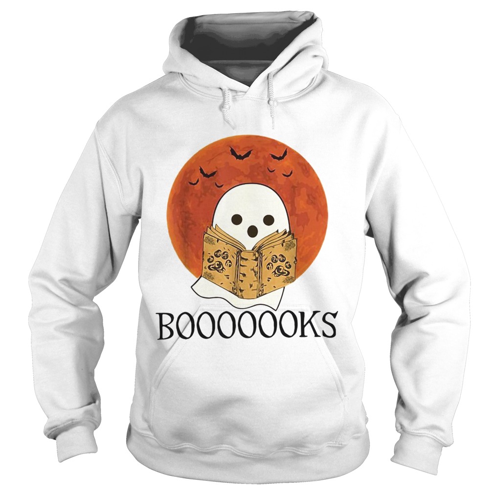 Ghost Boo reading boooooook Halloween Hoodie