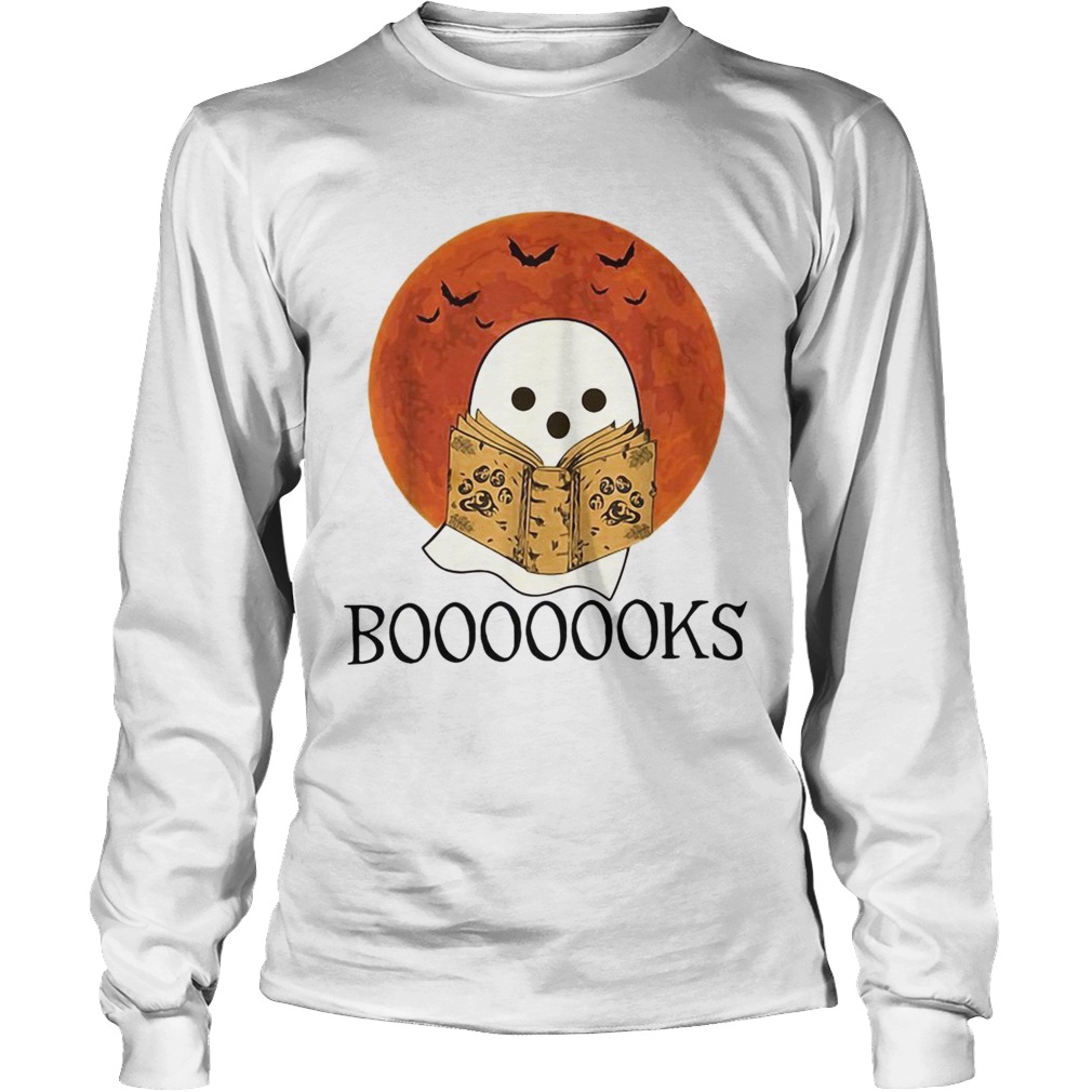 Ghost Boo reading boooooook Halloween LongSleeve