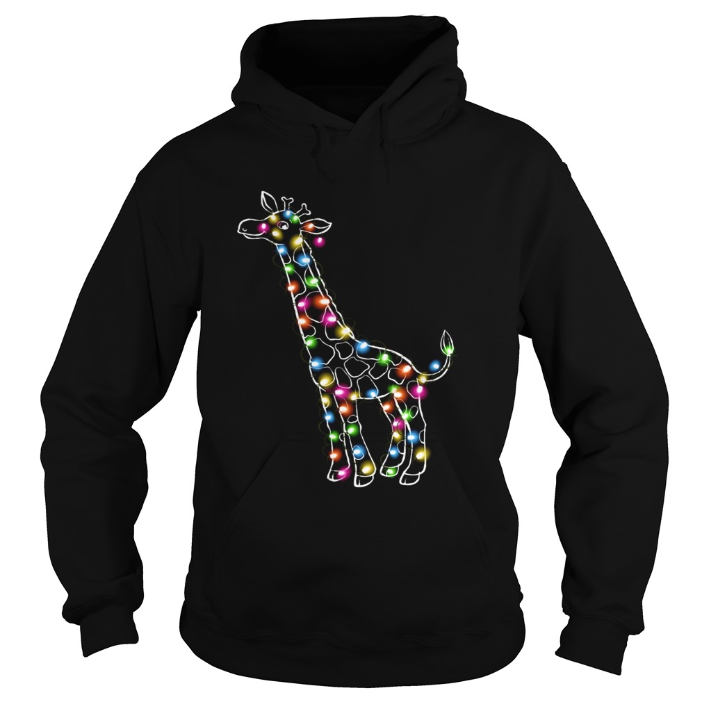 Giraffe Christmas Lights Hoodie