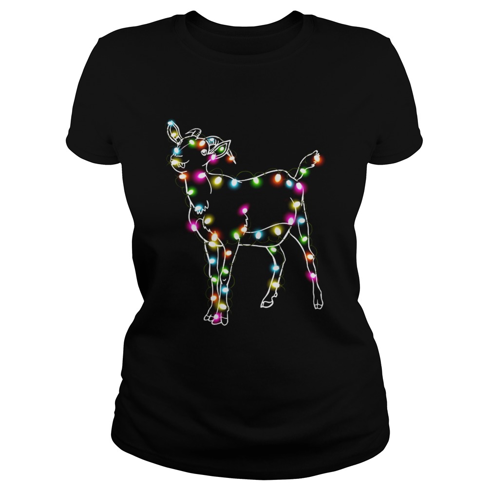 Goat Christmas lights Classic Ladies