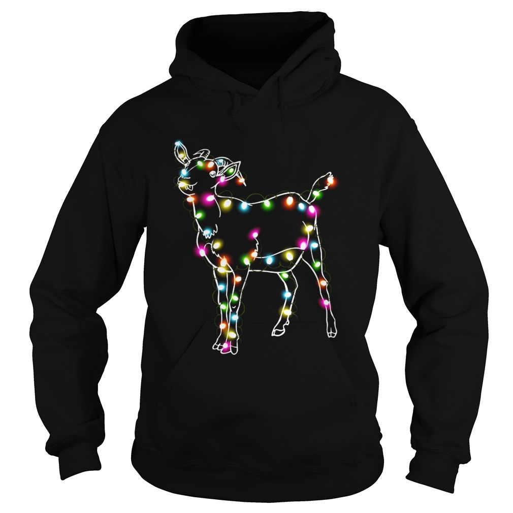 Goat Christmas lights Hoodie