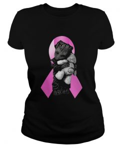 Groot hugging Teddy Breast Cancer  Classic Ladies